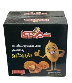  عکس تصویری از بادام زمینی روکش دار باربیکیو کارتن 10 کیلویی 