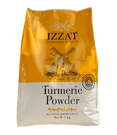  عکس تصویری از پودر زردچوبه عزت بسته 5 کیلویی 