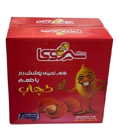 عکس کوچک بادام زمینی روکش دار کچاپ کارتن 10 کیلویی