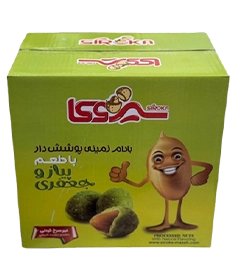 عکس کوچک بادام زمینی روکش دار پیاز جعفری کارتن 10 کیلویی