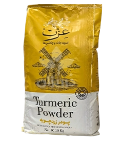 عکس کوچک پودر زردچوبه عزت بسته 10 کیلویی